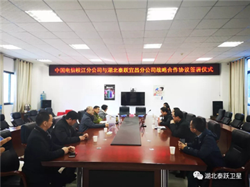湖北泰跃宜昌分公司与中国电信枝江分公司 战略合作协议签约仪式